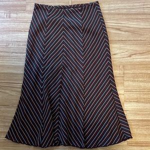 Aqua chevron stripe brown skirt